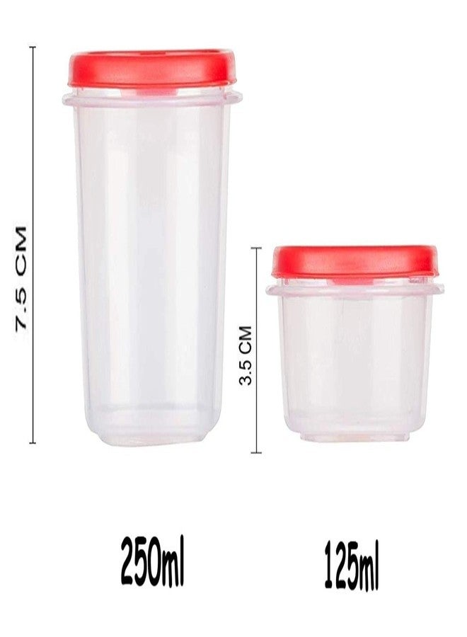 Cutting EDGE Super Sturdy Tiny Airtight Spice Kitchen Storage Containers Fridge, Utility, Pickle jar, Sauce & Dip Container (250ml & 125ml, Set of 12, Multicolor) - Image 3